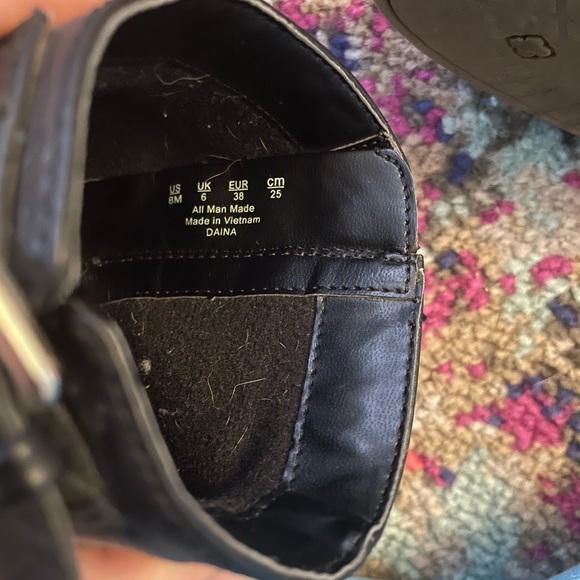 Dr. Scholl’s black leather wedge bootie with buckle detail - Picture 2 of 8